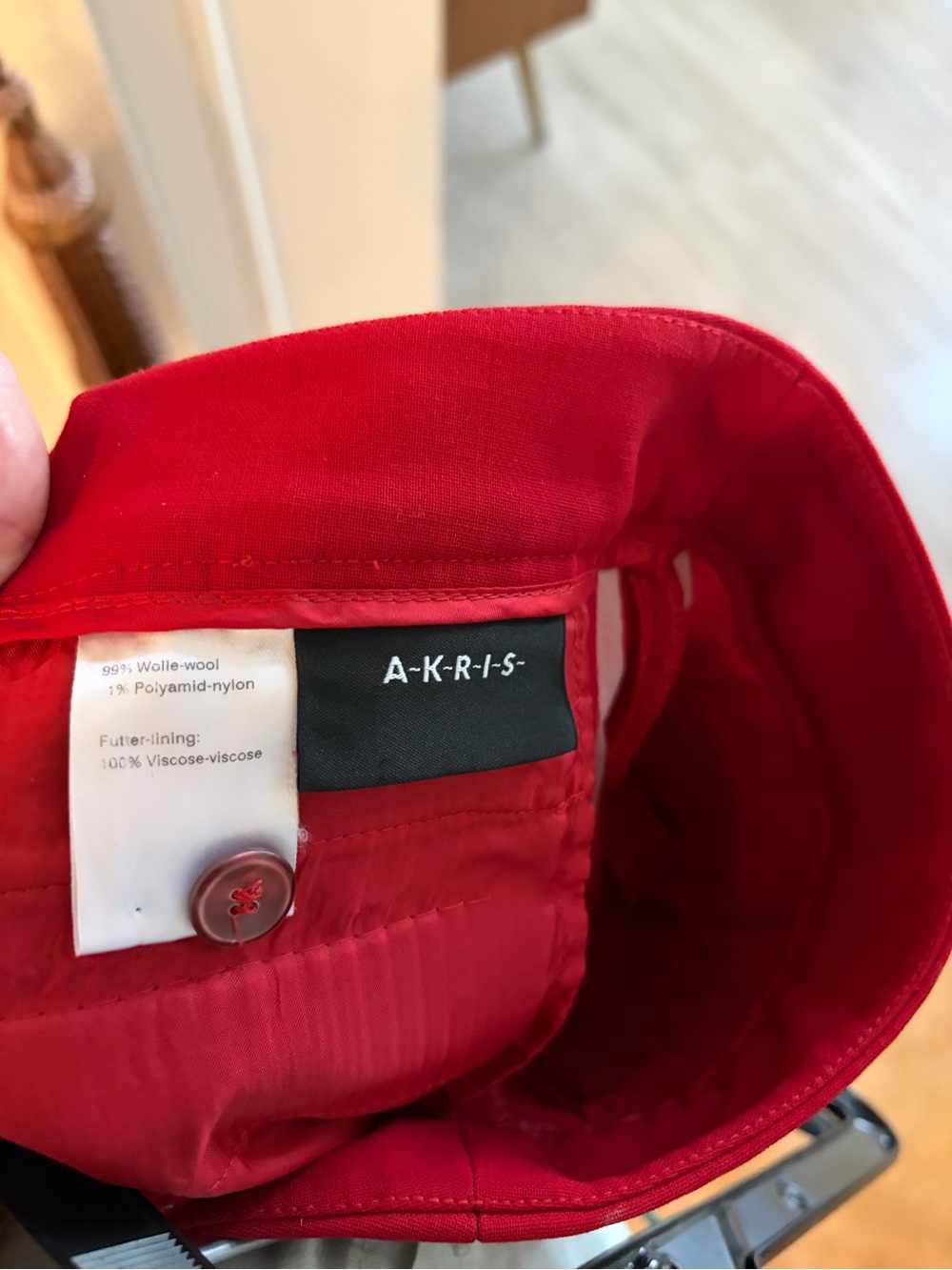 Akris Bright Red Cropped Trousers